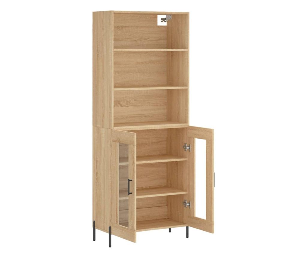 Visoka ormar, hrast sonoma, 69,5x34x180 cm, kompozitno drvo - 4