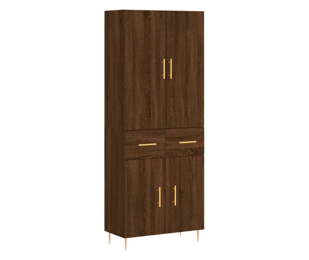 Visoka ormar, smeđi hrast, 69,5x34x180 cm, kompozitno drvo - 2