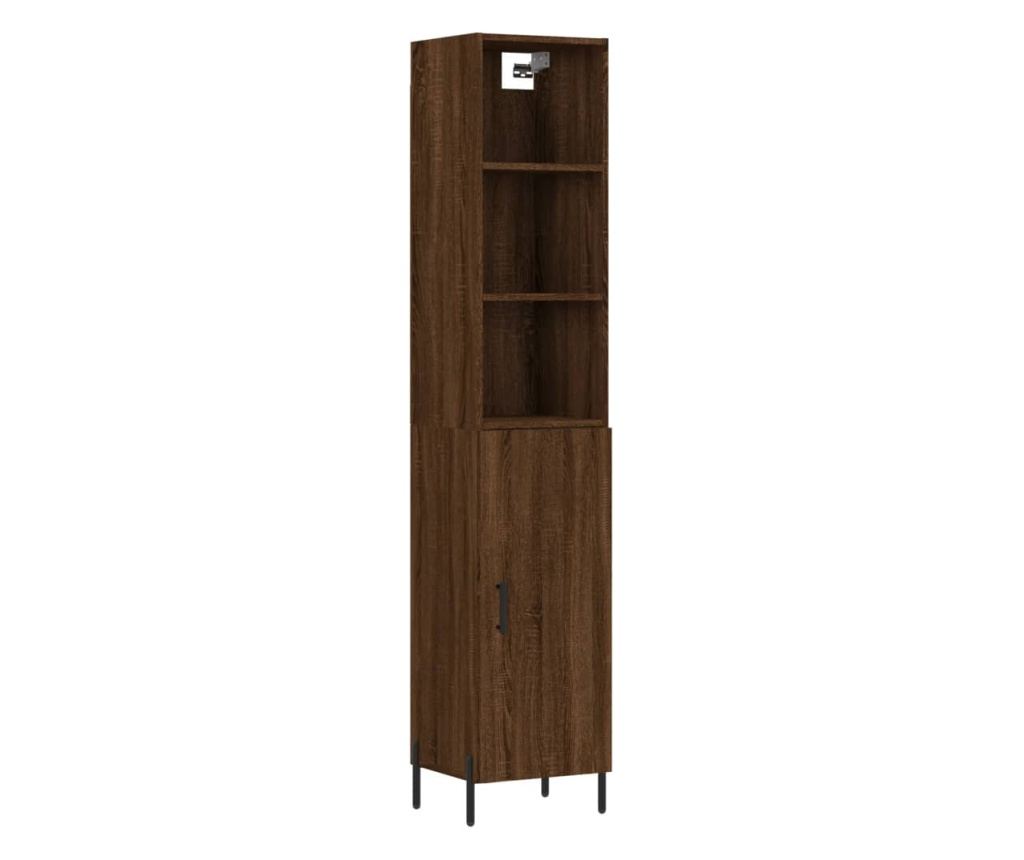 Visoka ormar, smeđi hrast, 34,5x34x180 cm, obrađeno drvo - 2