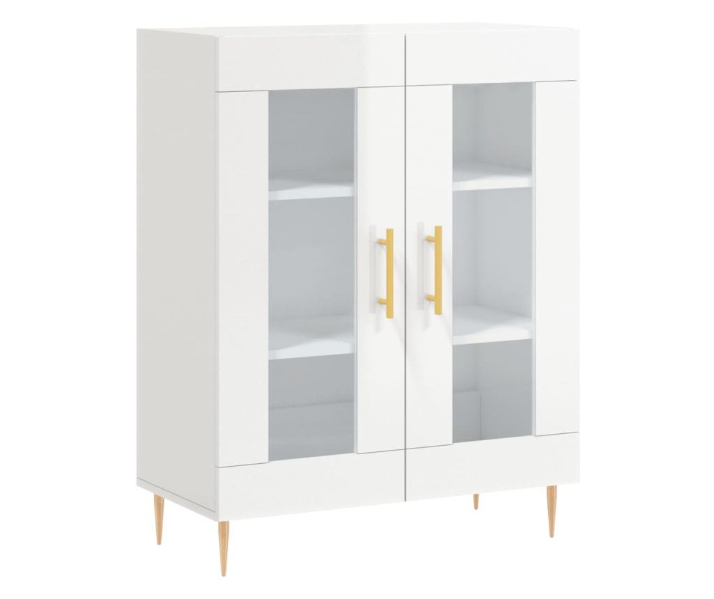 Visoka ormar, bijela visokog sjaja, 69,5x34x180 cm, kompozitno drvo - 7