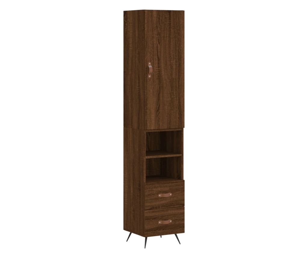 Visoka ormar, smeđi hrast, 34,5x34x180 cm, obrađeno drvo - 2