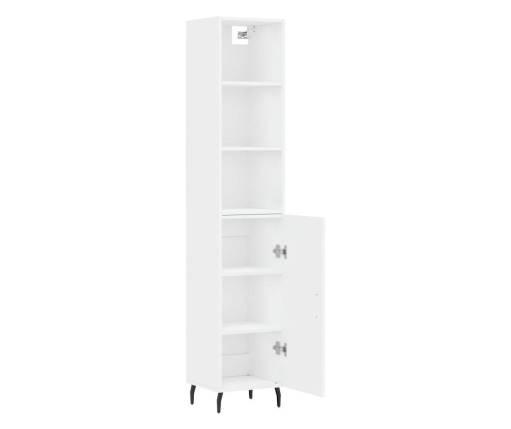 Visoka ormar, bijela, 34,5x34x180 cm, obrađeno drvo - 4