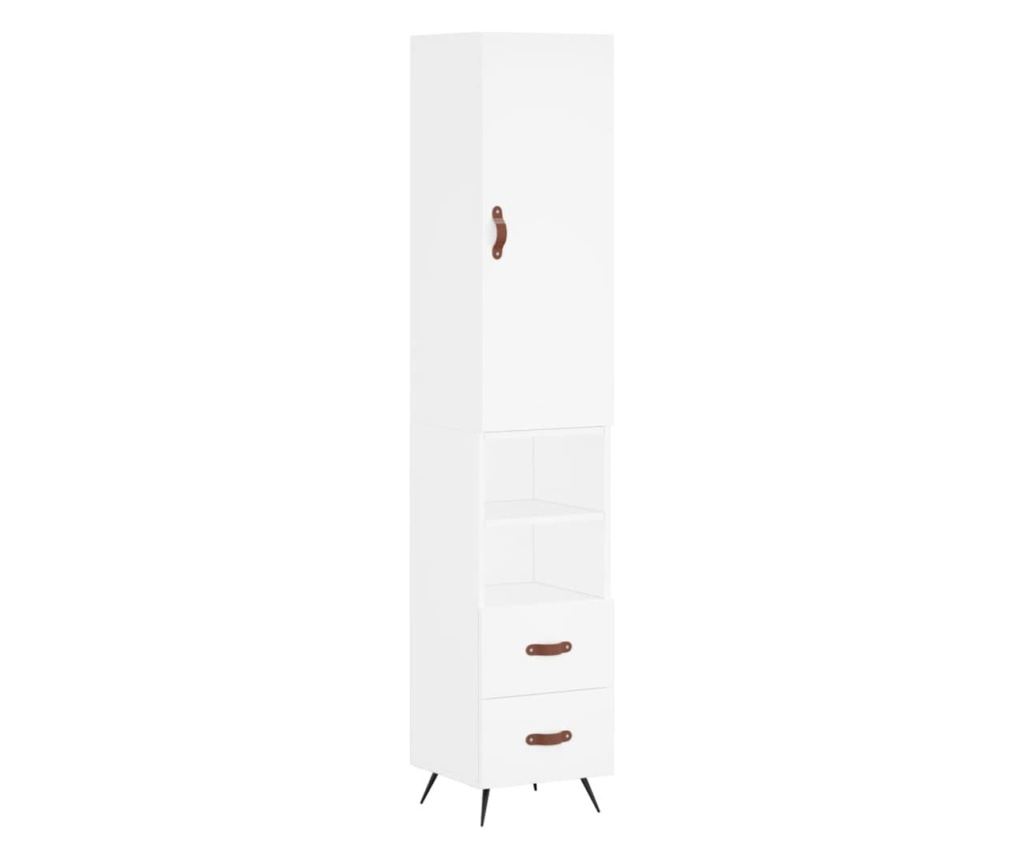 Visoki ormar, bijeli, 34,5x34x180 cm, konstruirano drvo - 2