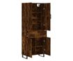 Visoki ormarić, dimljeni hrast, 69,5x34x180 cm, kompozitno drvo thumbnail 4