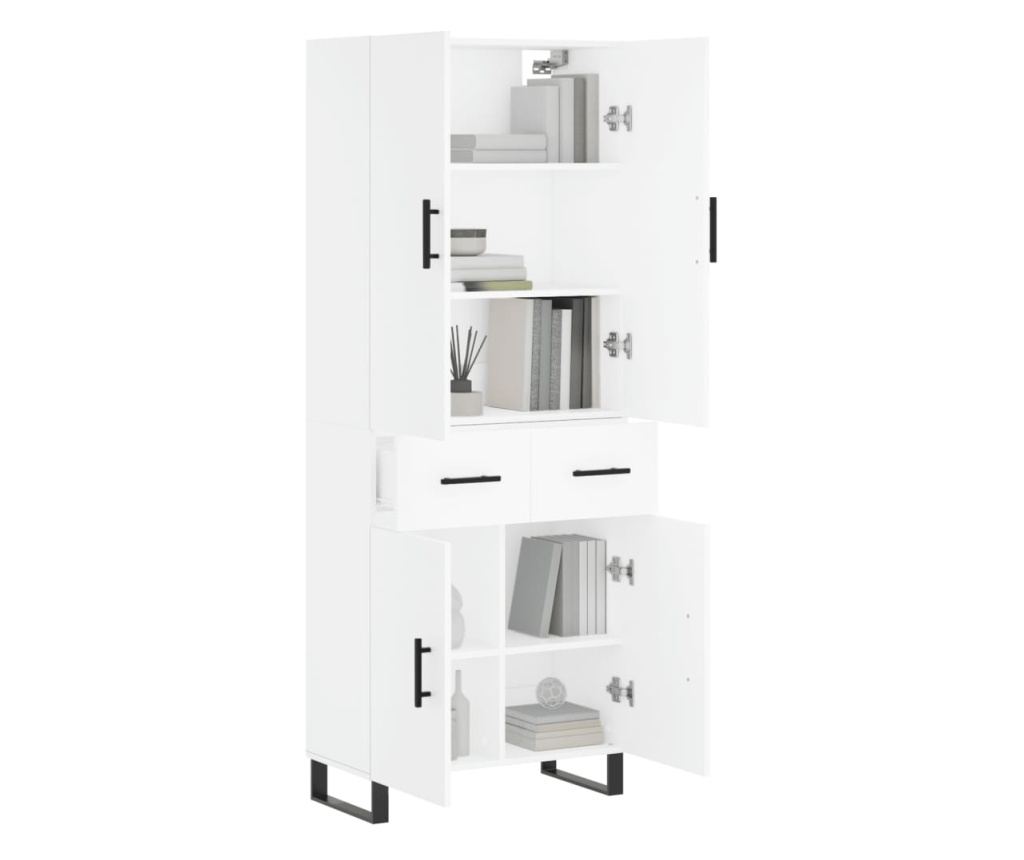 Visoka ormar, bijela, 69,5x34x180 cm, kompozitno drvo - 3