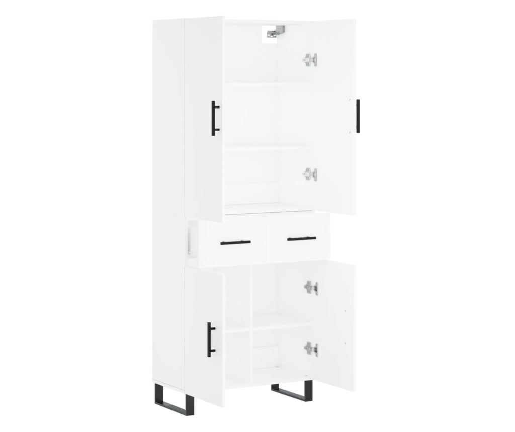 Visoka ormar, bijela, 69,5x34x180 cm, kompozitno drvo - 4