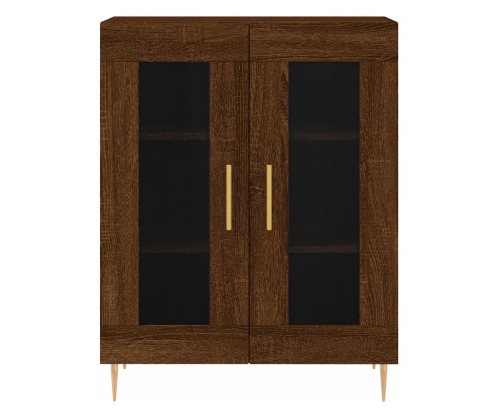 Visoka ormar, smeđi hrast, 69,5x34x180 cm, kompozitno drvo - 8