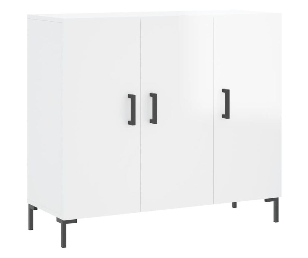 "Komoda, bijela visokog sjaja, 90x34x80 cm, kompozitno drvo" - 2