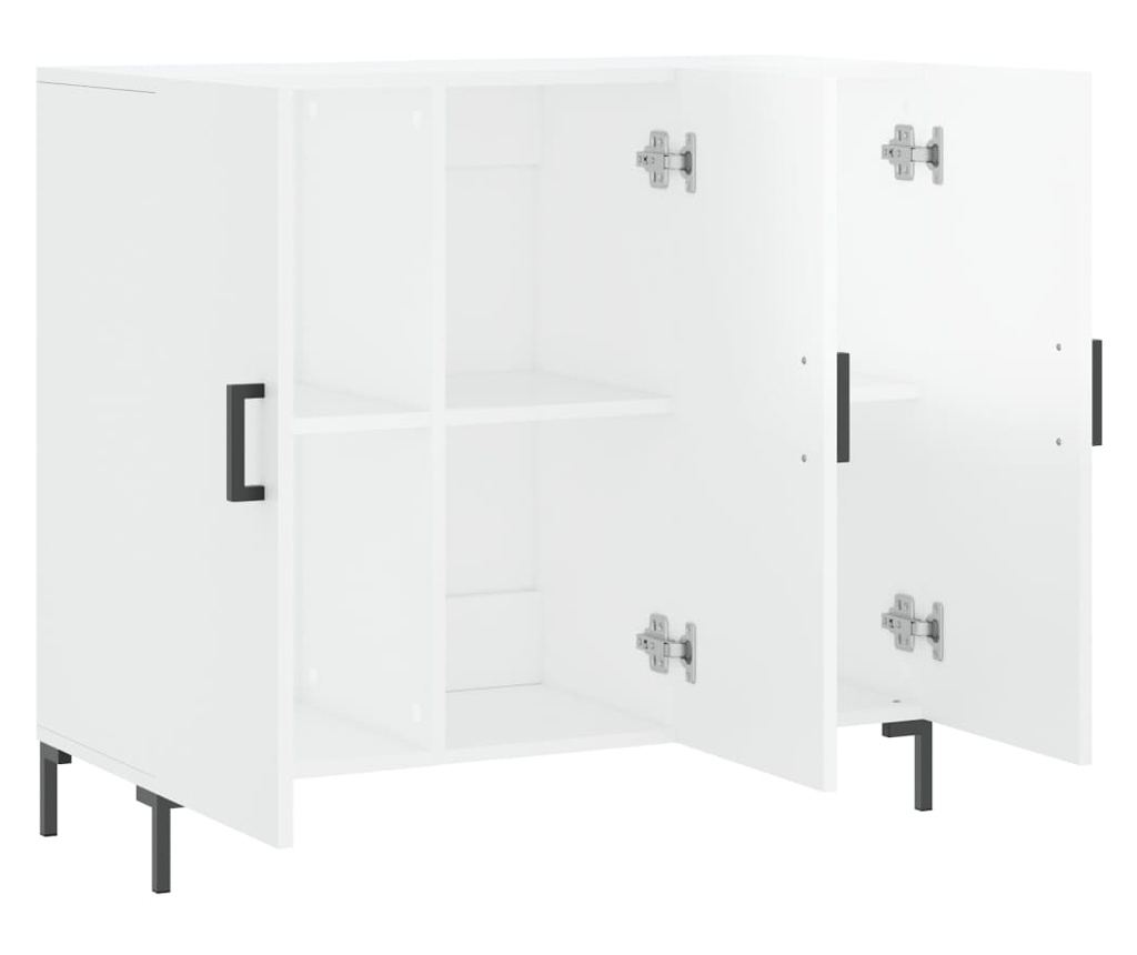 "Komoda, bijela visokog sjaja, 90x34x80 cm, kompozitno drvo" - 5