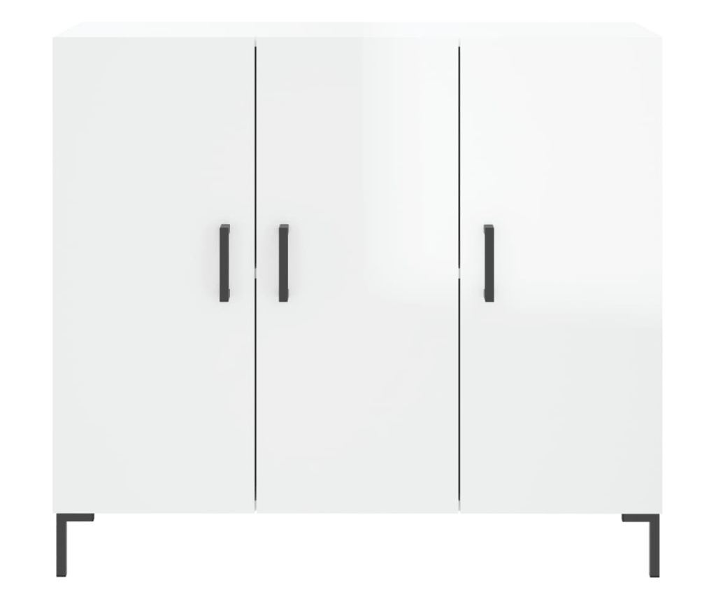 "Komoda, bijela visokog sjaja, 90x34x80 cm, kompozitno drvo" - 6