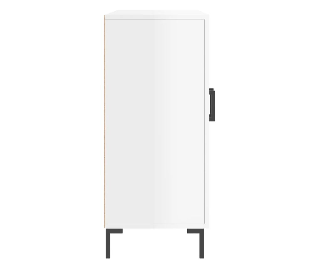 "Komoda, bijela visokog sjaja, 90x34x80 cm, kompozitno drvo" - 7