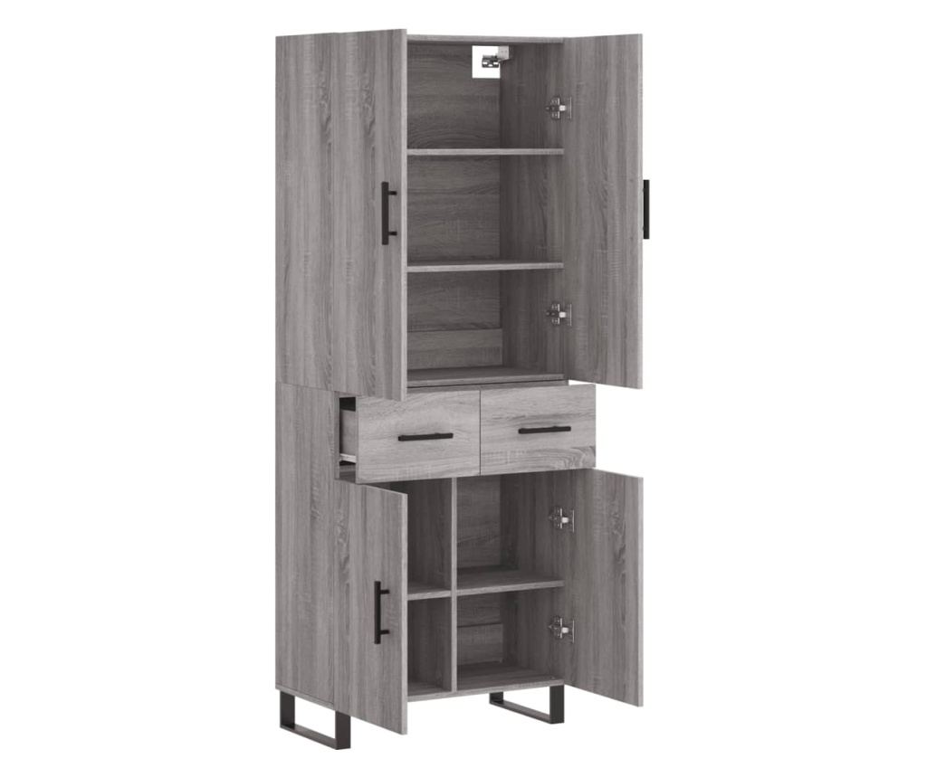 Visoki ormar, sonoma siva, 69,5x34x180 cm, konstruirano drvo - 4