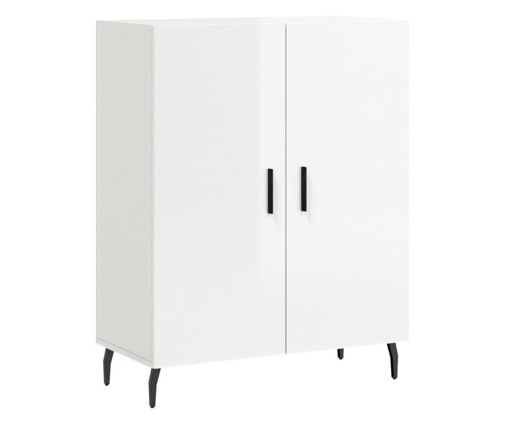 Visoka ormar, bijela visokog sjaja, 69,5x34x180 cm, kompozitno drvo - 7