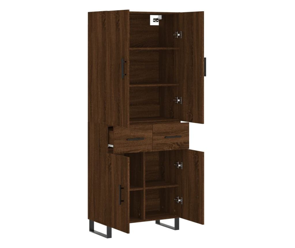 Visoka ormar, smeđi hrast, 69,5x34x180 cm, kompozitno drvo - 4