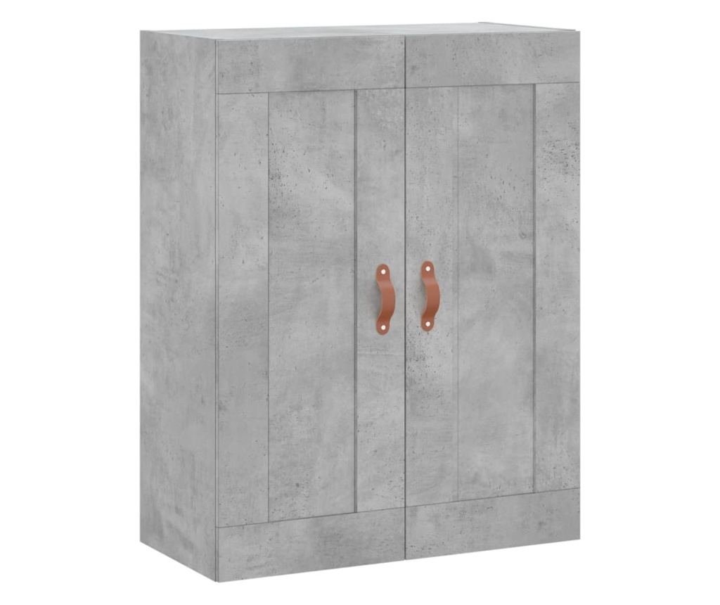 Visoki ormarić, betonsko siva, 69,5x34x180 cm, konstruirano drvo - 5