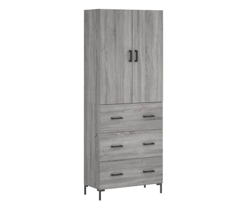 Visoka ormar, siva sonoma, 69,5x34x180 cm, kompozitno drvo - 2
