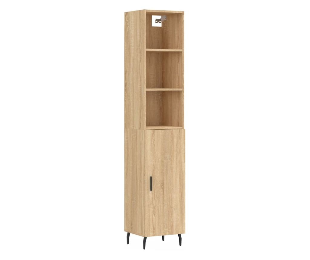 Visoka ormar, hrast sonoma, 34,5x34x180 cm, obrađeno drvo - 2