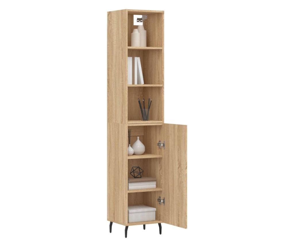 Visoka ormar, hrast sonoma, 34,5x34x180 cm, obrađeno drvo - 3