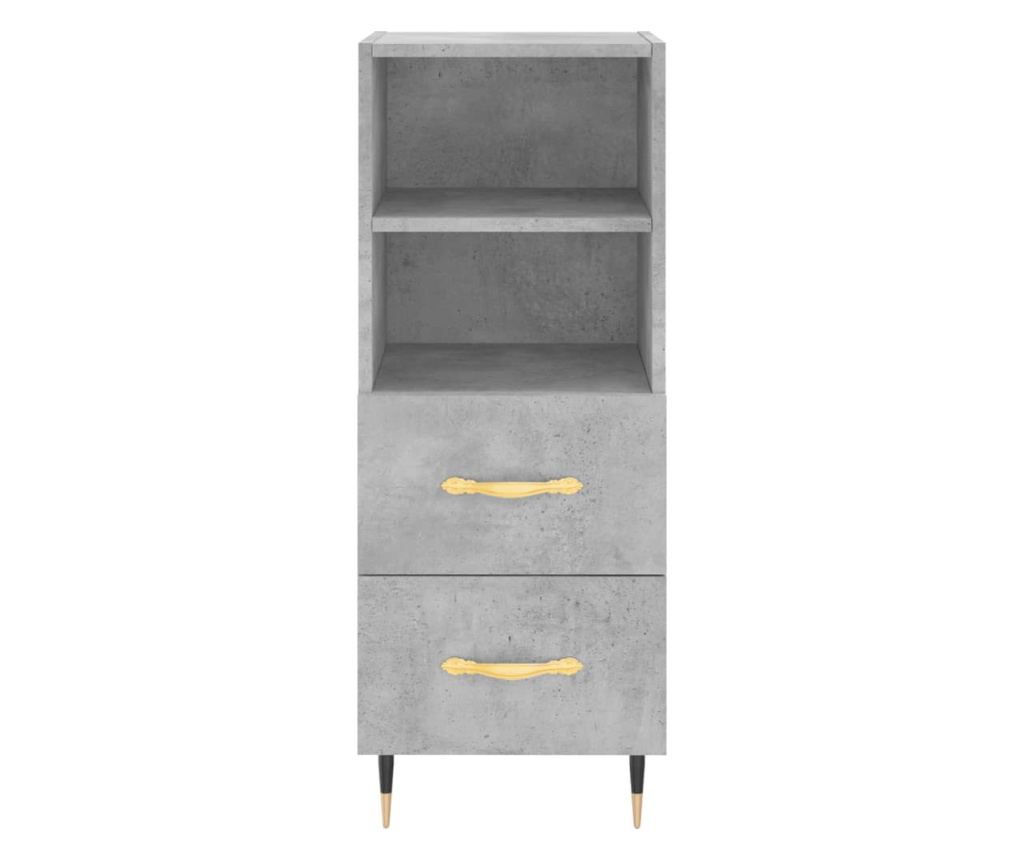 Visoka ormar, betonska siva, 34,5x34x180 cm, obrađeno drvo - 6