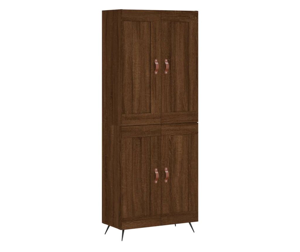 Visoka ormar, smeđi hrast, 69,5x34x180 cm, kompozitno drvo - 2