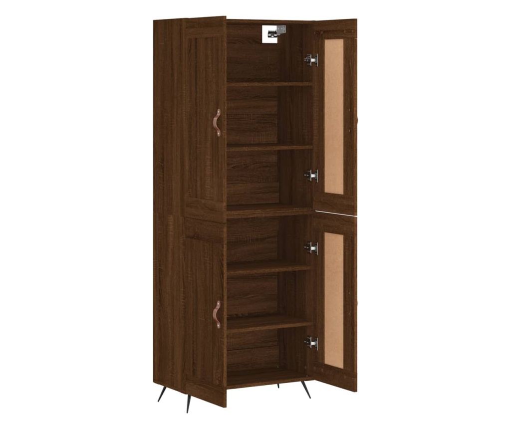 Visoka ormar, smeđi hrast, 69,5x34x180 cm, kompozitno drvo - 4