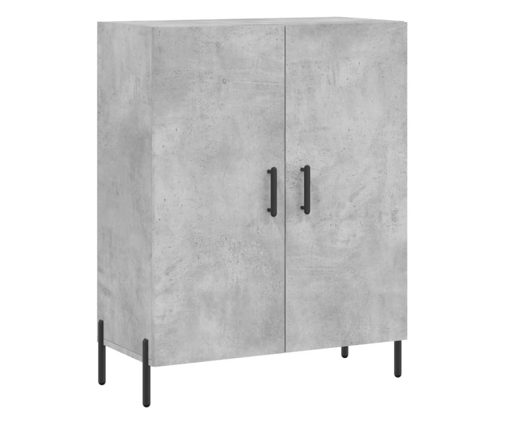 Visoki ormar, betonsko siva, 69,5x34x180 cm, kompozitno drvo - 7