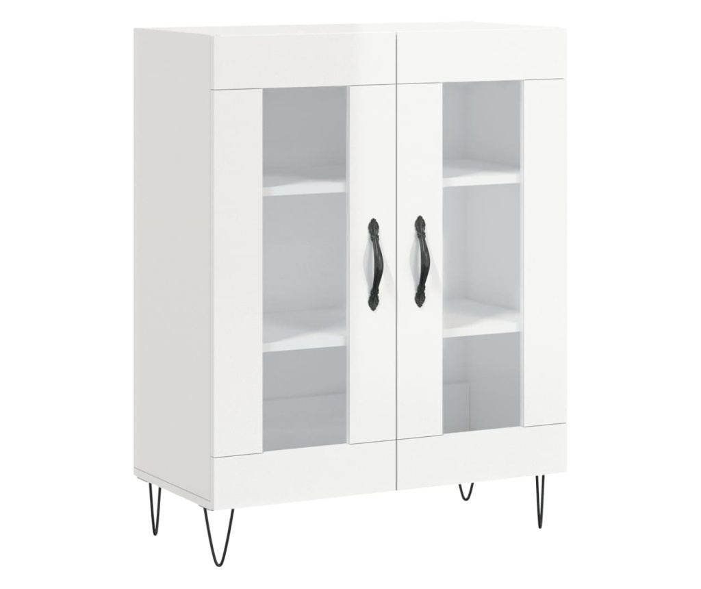 Visoka ormar, bijela visokog sjaja, 69,5x34x180 cm, kompozitno drvo - 7