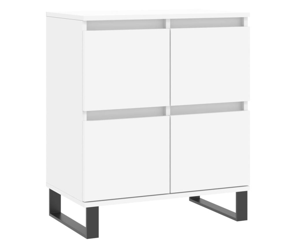 Komoda, 2 komada, bijela, konstruirano drvo - 5