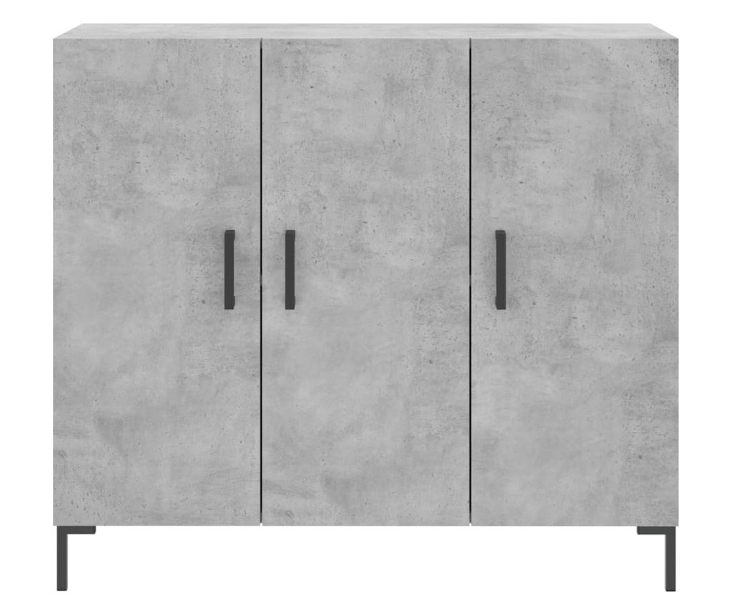 Komoda, betonsko siva, 90x34x80 cm, kompozitno drvo - 6