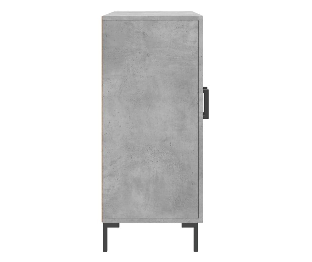 Komoda, betonsko siva, 90x34x80 cm, kompozitno drvo - 7