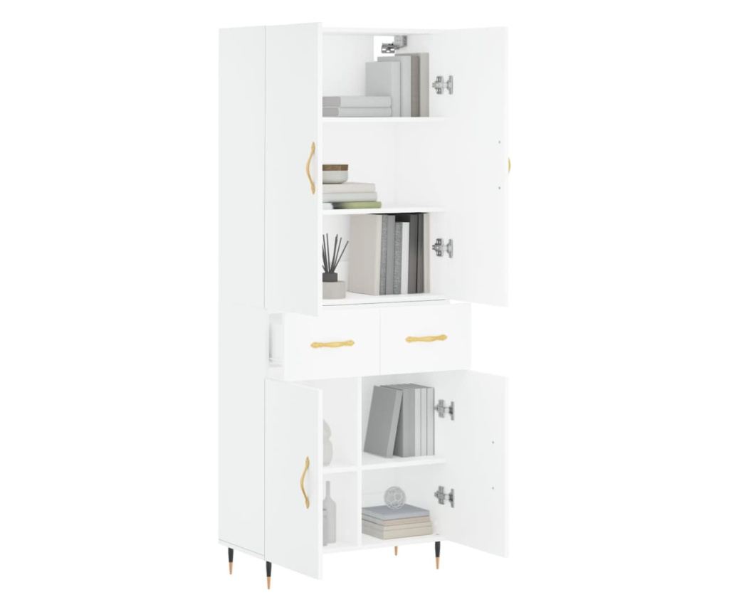 Visoka ormar, bijela, 69,5x34x180 cm, kompozitno drvo - 3