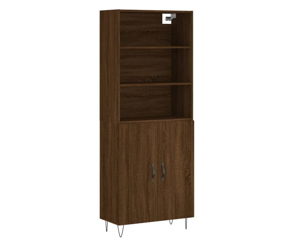 Visoka ormar, smeđi hrast, 69,5x34x180 cm, kompozitno drvo - 2