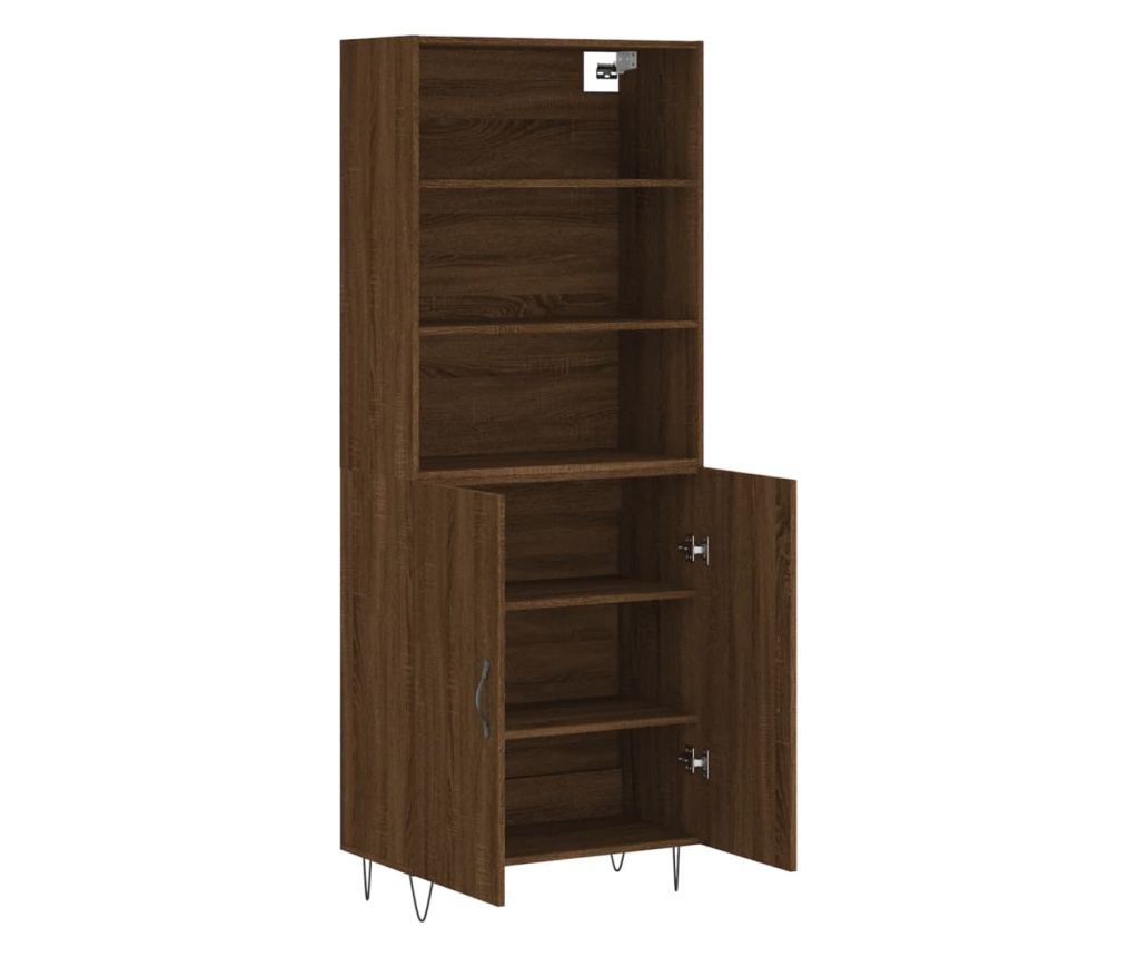 Visoka ormar, smeđi hrast, 69,5x34x180 cm, kompozitno drvo - 4