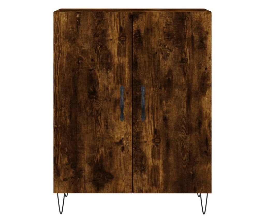 Visoka vitrina, dimljeni hrast, 69,5x34x180, kompozitno drvo - 8