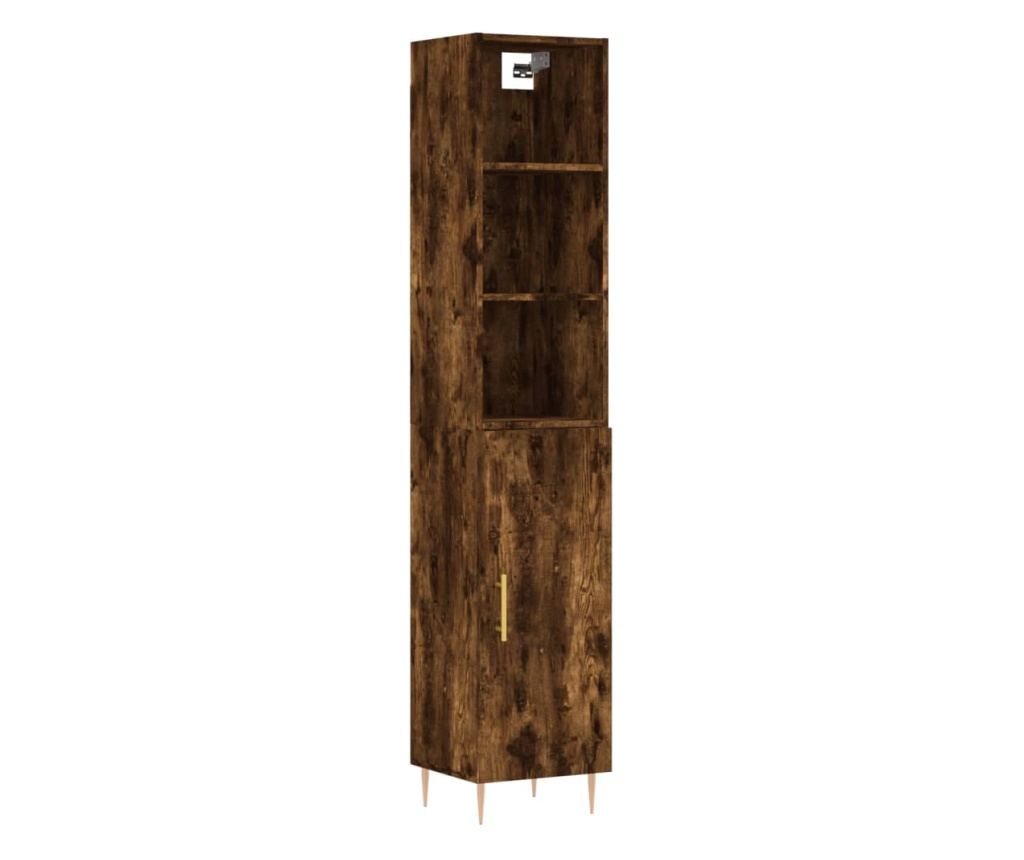 Visoka ormar, dimljeni hrast, 34,5x34x180 cm, obrađeno drvo - 2