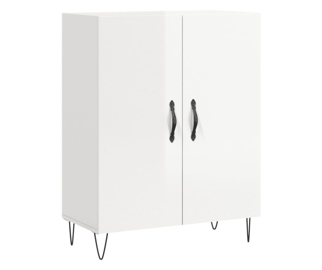 Visoka ormar, bijela visokog sjaja, 69,5x34x180 cm, kompozitno drvo - 7