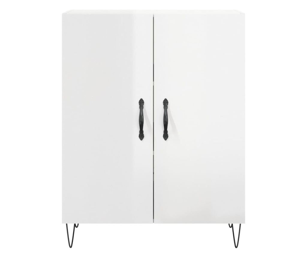 Visoka ormar, bijela visokog sjaja, 69,5x34x180 cm, kompozitno drvo - 8