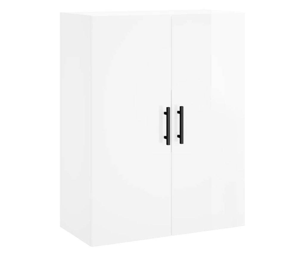 Visoka ormar, bijela visokog sjaja, 69,5x34x180 cm, kompozitno drvo - 5