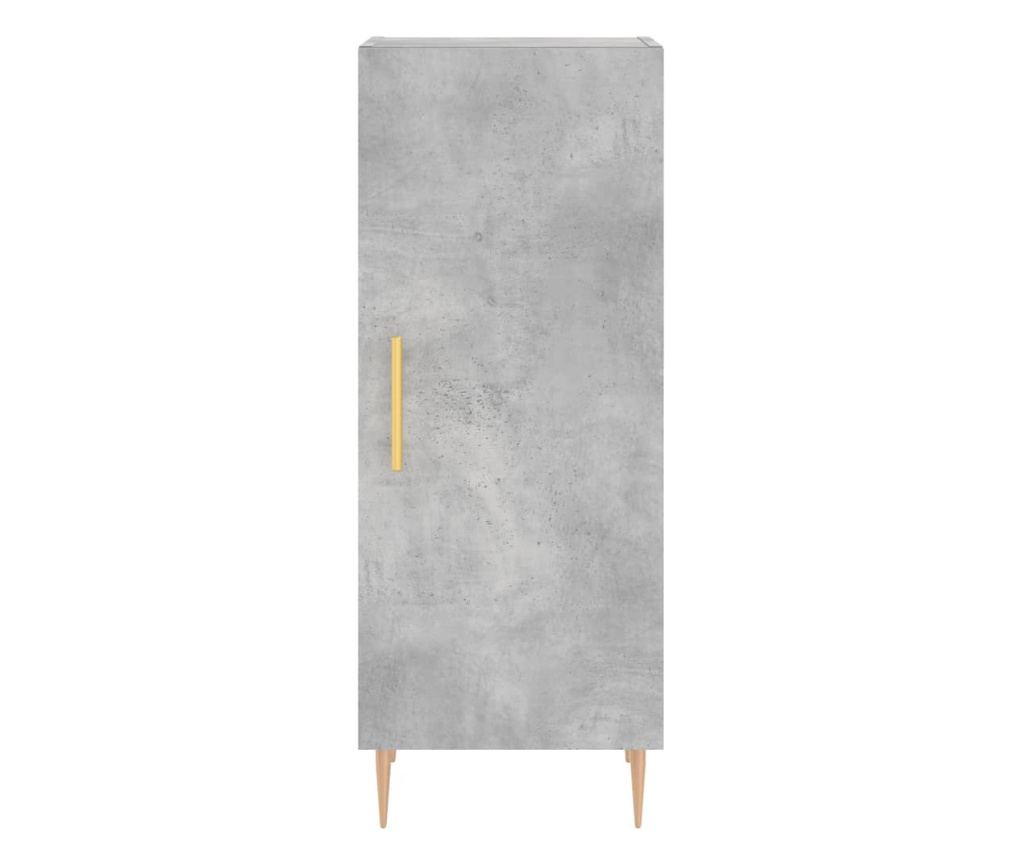 Visoka ormar, siva beton, 34,5x34x180 cm, obrađeno drvo - 8