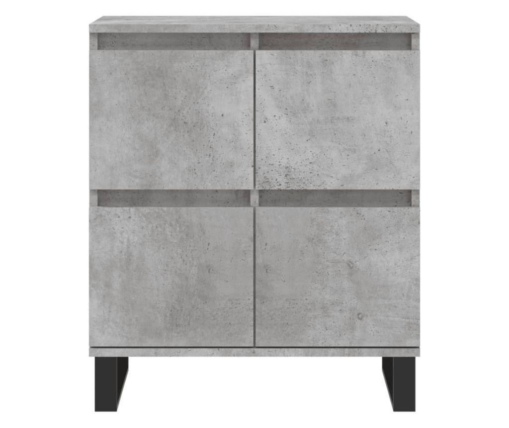 Ormarić za posluživanje, 2 komada, betonsko siva, konstruirano drvo - 6