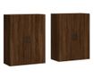 Zidni ormarići, 2 kom, smeđi hrast, 69,5x34x90 cm thumbnail 2