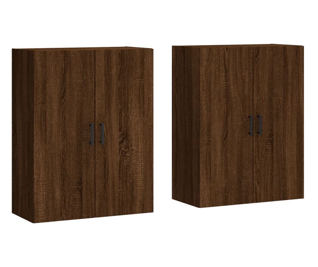 Zidni ormarići, 2 kom, smeđi hrast, 69,5x34x90 cm - 2
