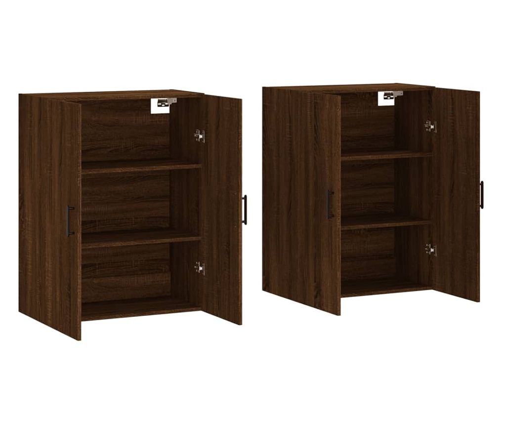 Zidni ormarići, 2 kom, smeđi hrast, 69,5x34x90 cm - 4