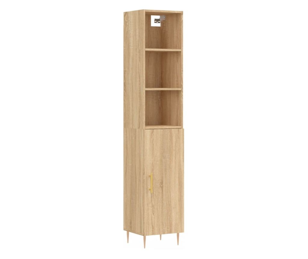 Visoka ormar, hrast sonoma, 34,5x34x180 cm, obrađeno drvo - 2