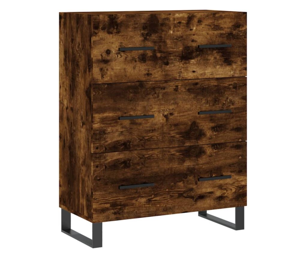 Visoki ormar, dimljeni hrast, 69,5x34x180 cm, kompozitno drvo - 7