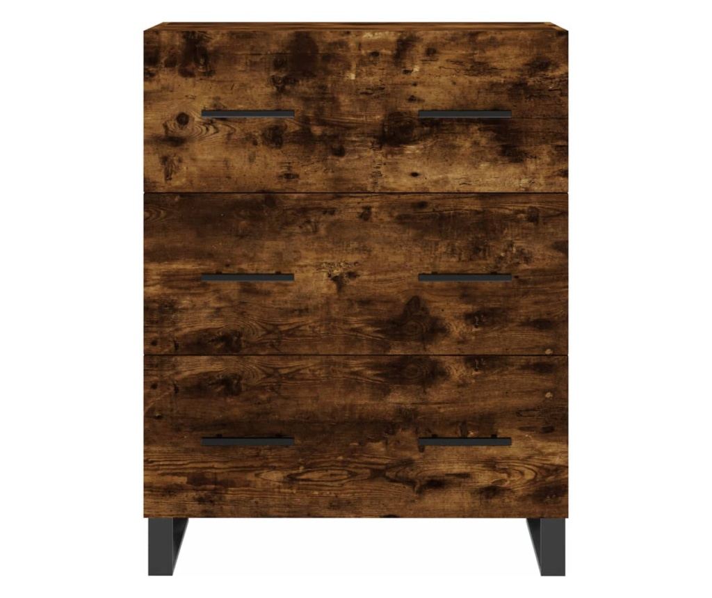 Visoki ormar, dimljeni hrast, 69,5x34x180 cm, kompozitno drvo - 8