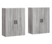 Zidni ormarići, 2 kom, boja hrasta sonoma, 69,5x34x90 cm thumbnail 2