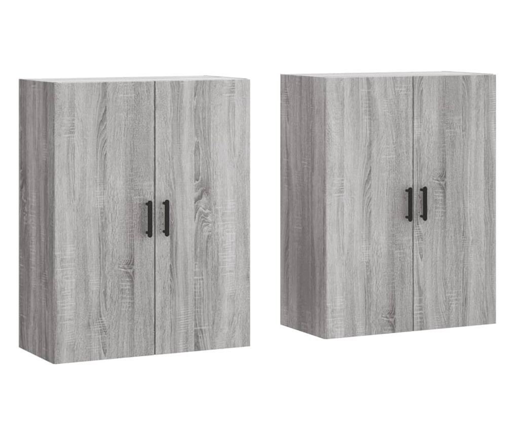 Zidni ormarići, 2 kom, boja hrasta sonoma, 69,5x34x90 cm - 2