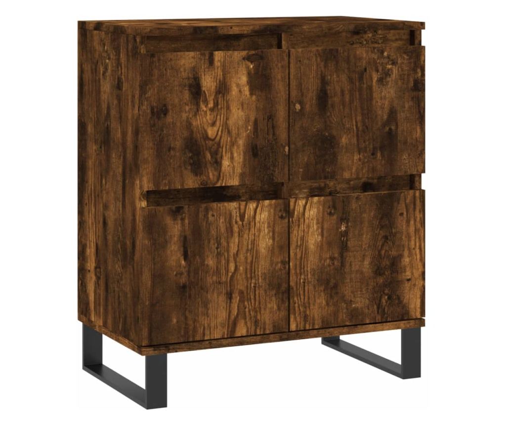 Ormarić za odlaganje, 2 kom, dimljeni hrast, konstruirano drvo - 5