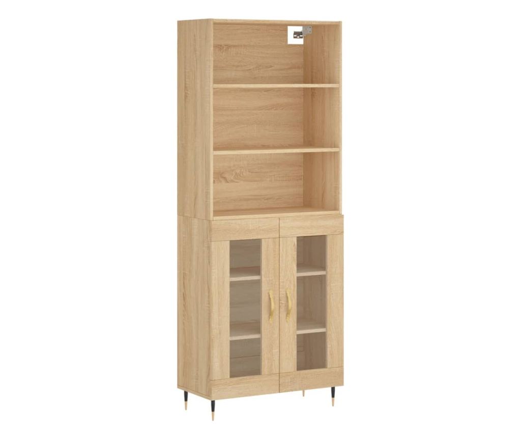 Visoka ormar, hrast sonoma, 69,5x34x180 cm, kompozitno drvo - 2